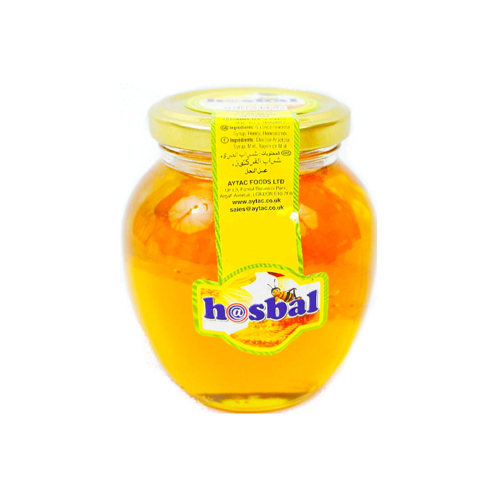 Hosbal Honey With Comb & Syrup 450g