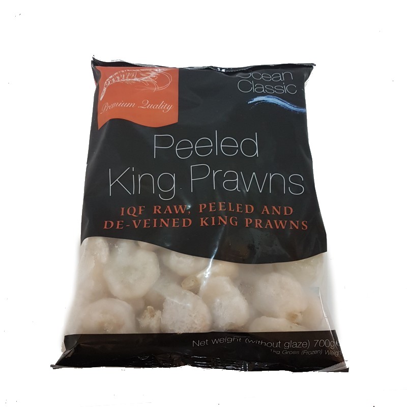 Ocean Classic IQF Peeled King Prawns 890g 85%