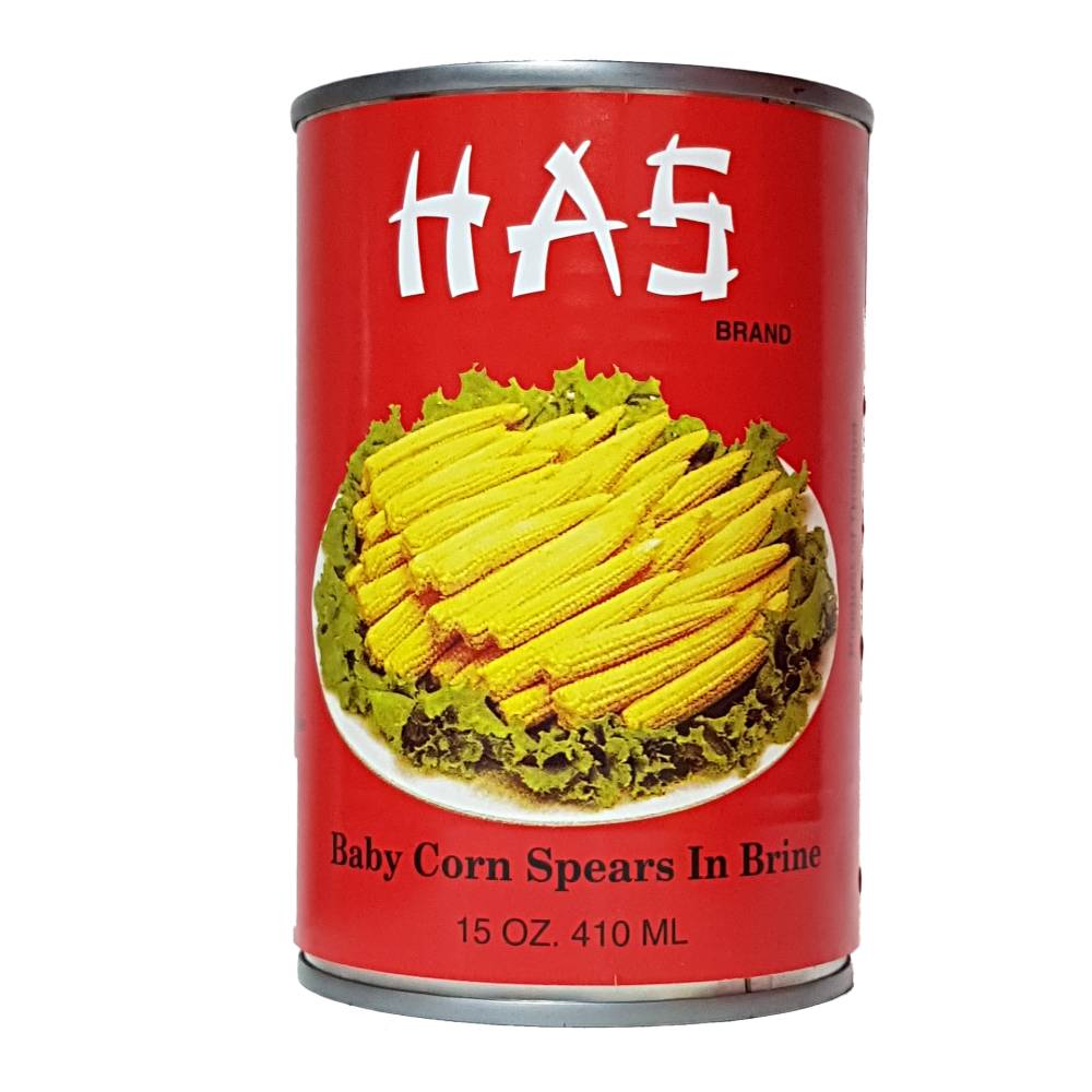 Has Baby Corn Spears In Brine 410ml
