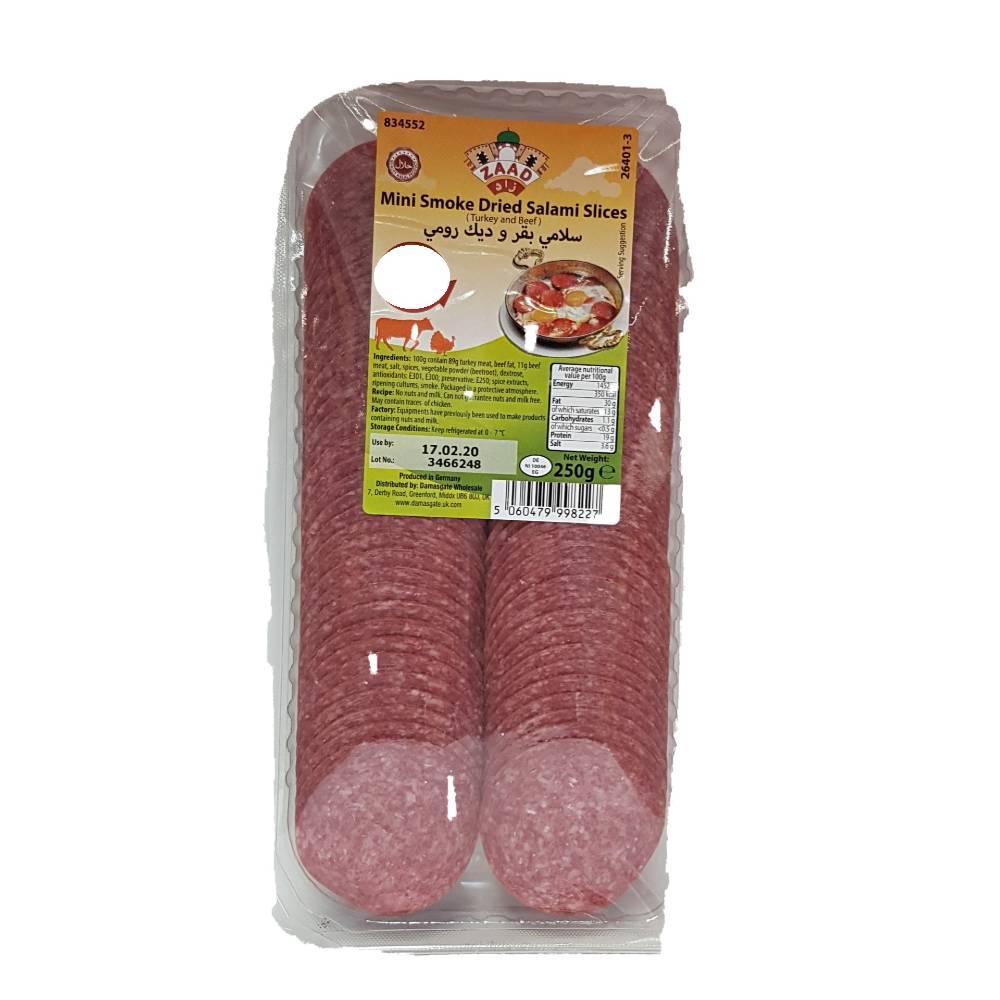 Zaad Smoked Salami Slices 250g