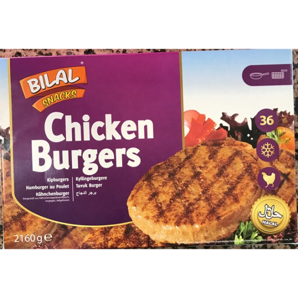 Bilal Chicken Burger 36 Piece 2160g