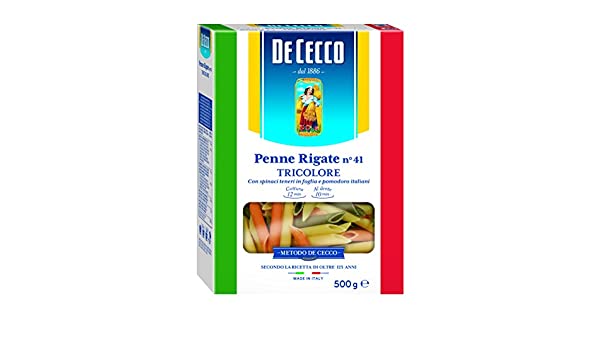 De cecco penne tricolore 500g