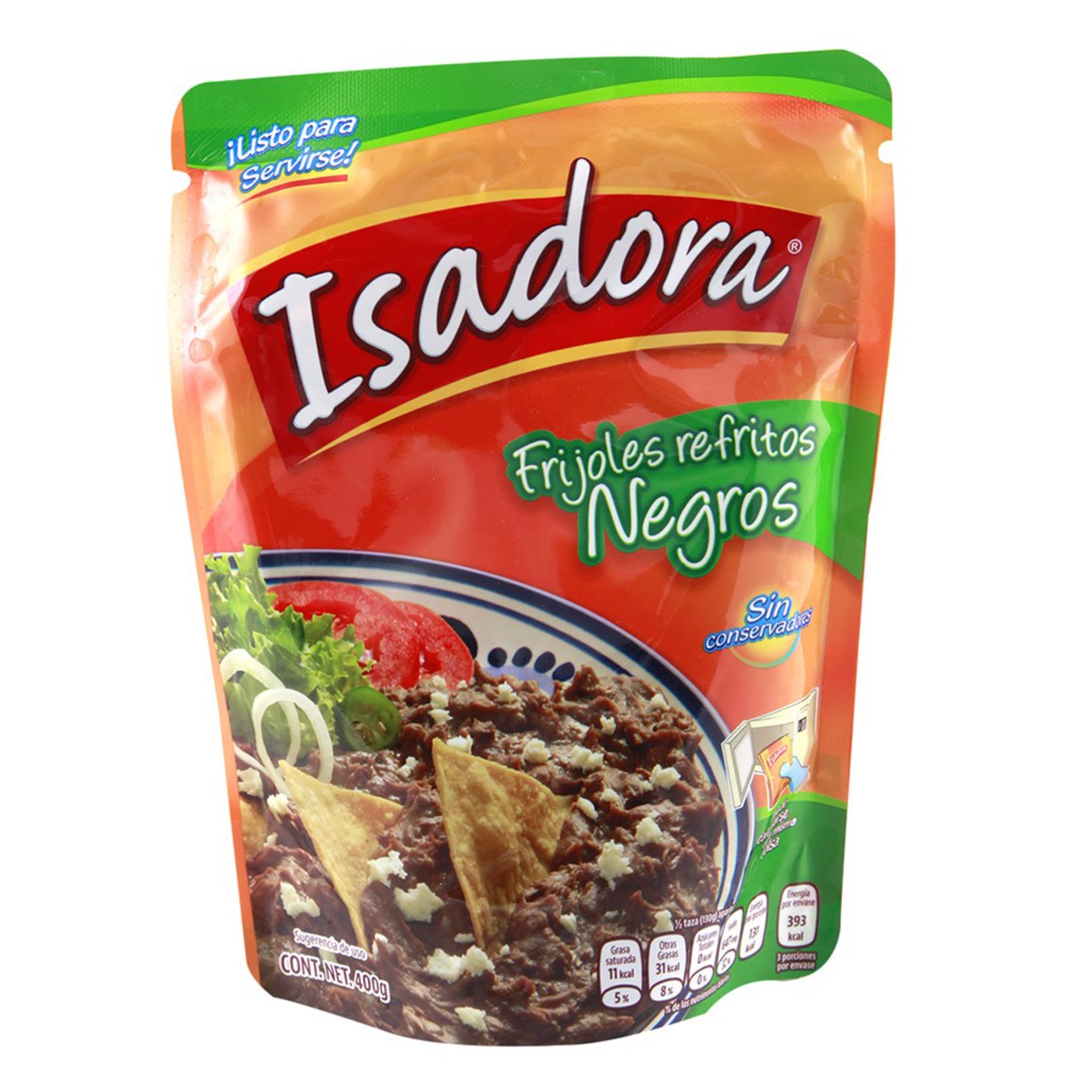 Isadora Frijoles Refritos Negros 400g