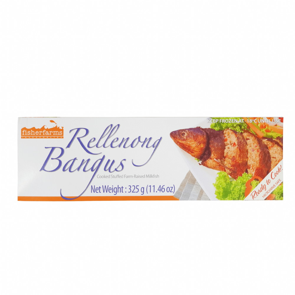 Fisher Farms Frozen Cooked Stuffed Rellenong Bangus Cooked 325g