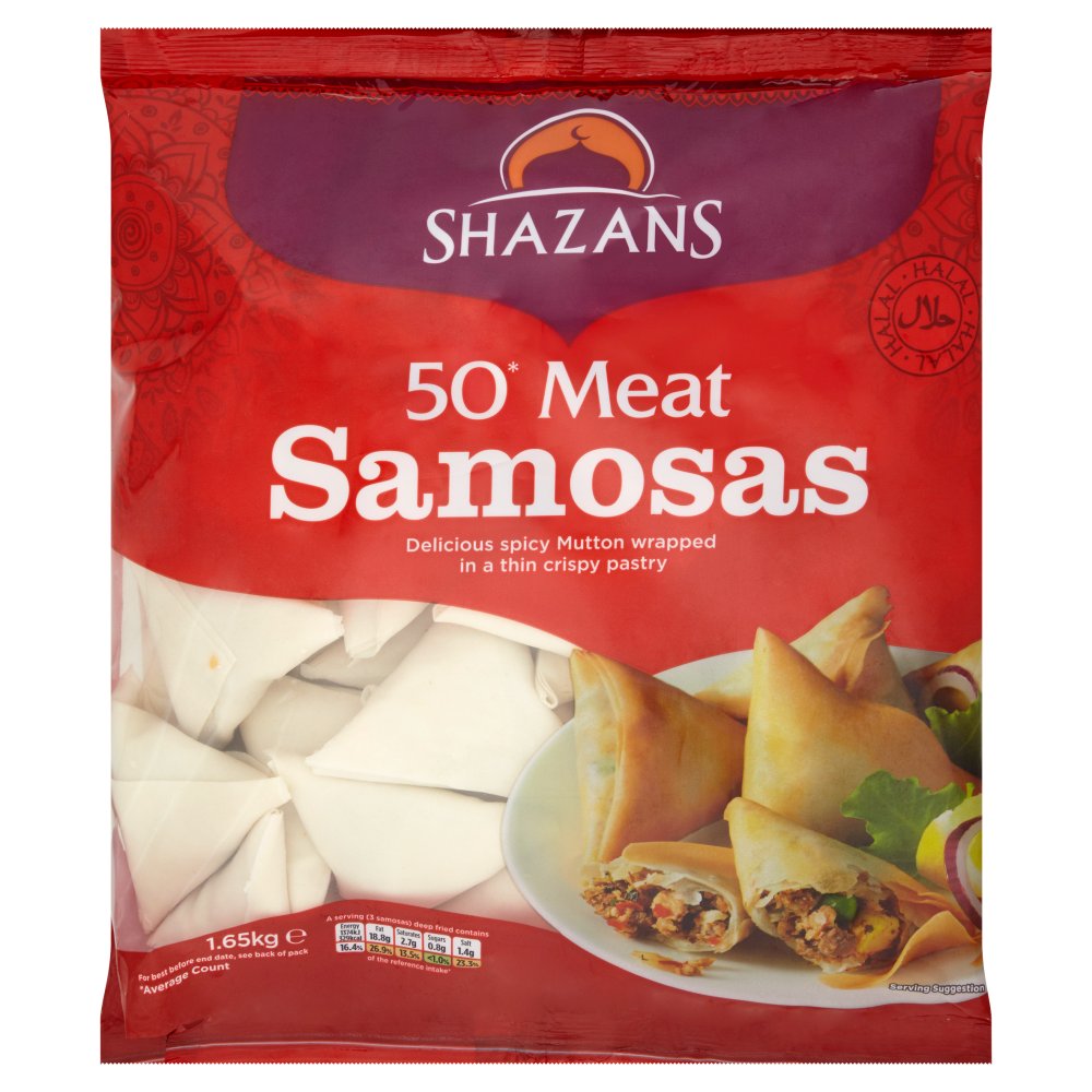 Shazans 50 Meat Samosas 1.65kg