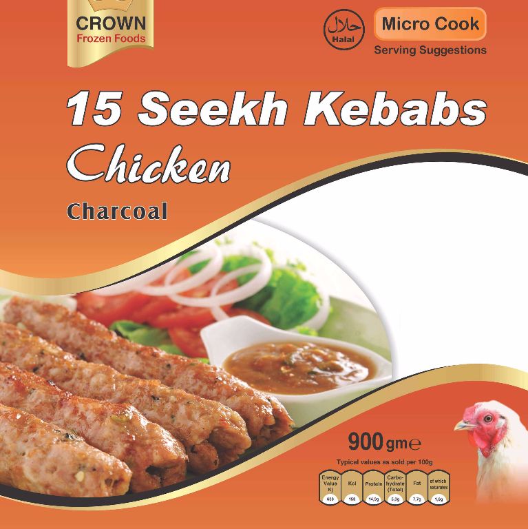 Crown 15 Seekh Kebabs 900g