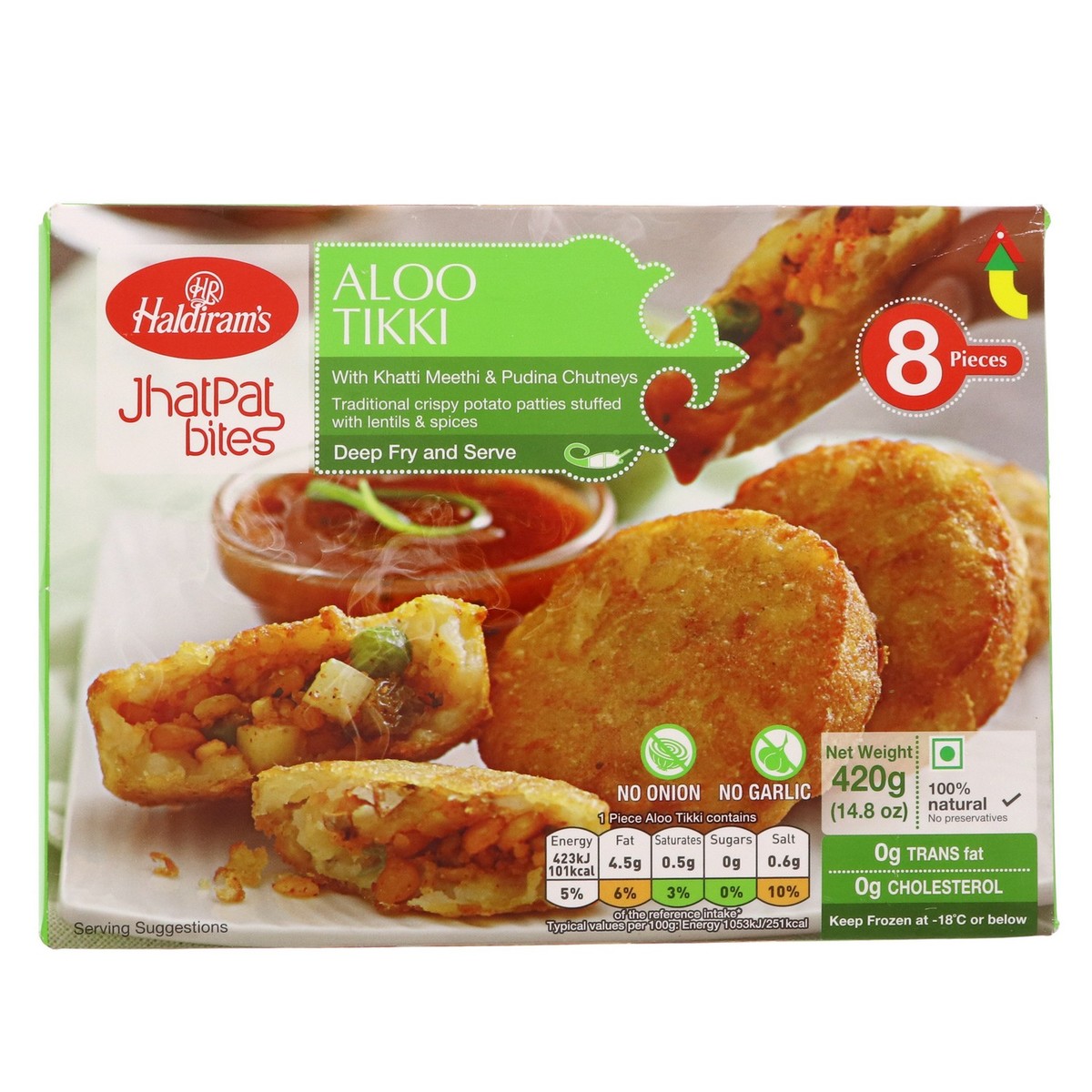 Haldiram's Aloo Tikki 420g (8Pcs)