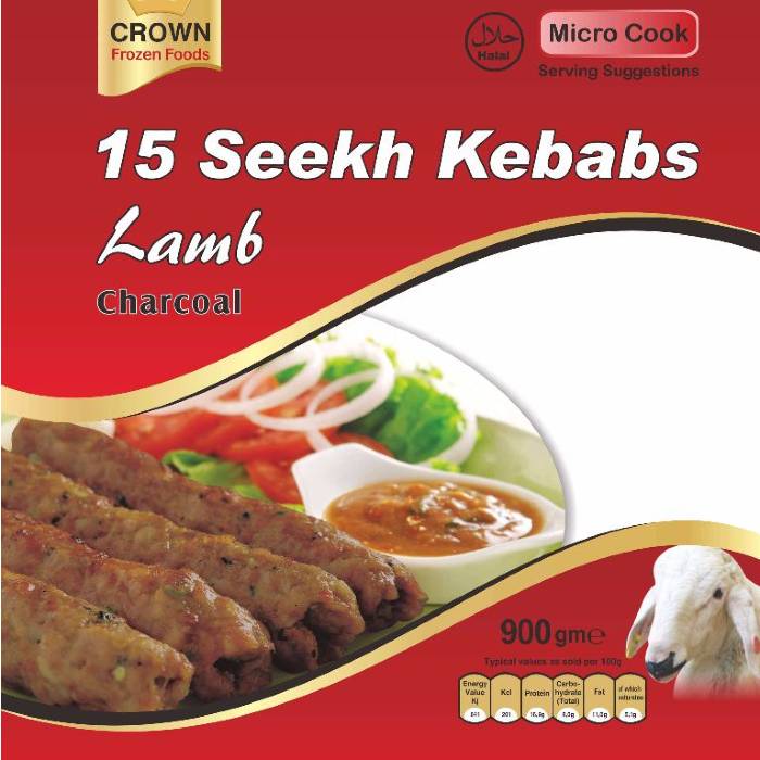 Crown 15 Seekh Kebab Lamb 900g
